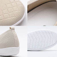 Avovi lat Shoes EVA Sole Lightweight Single Knitted Shoes Low Heel Platform Round Toe Ladies Work Shoes