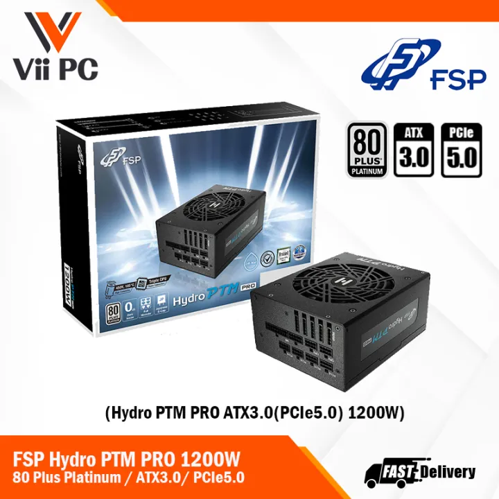 FSP Hydro PTM Pro 1200W 80 Plus Platinum Full Modular ATX3.0 PCIe5