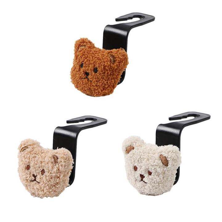 car-purse-hook-car-storage-hanger-holder-rear-bag-cute-bear-hooks-back-seat-headrest-hangers-creative-universal-smooth-for-umbrellas-purse-bags-coats-attractive