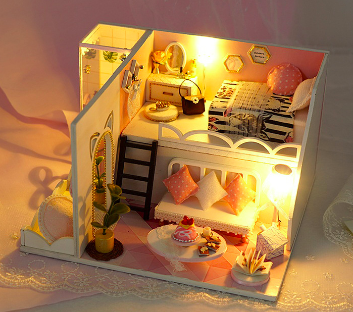 บ้านตุ๊กตา DIY Dollhouse Tianyu diy hut TD22 Lazada.co.th