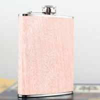 Portable 8 Oz Stainless Steel Hip Flask Wooden Whiskey Wine Pot Bottle Retro Alcohol Pocket Flagon Travel Tour Drinkware Gifts