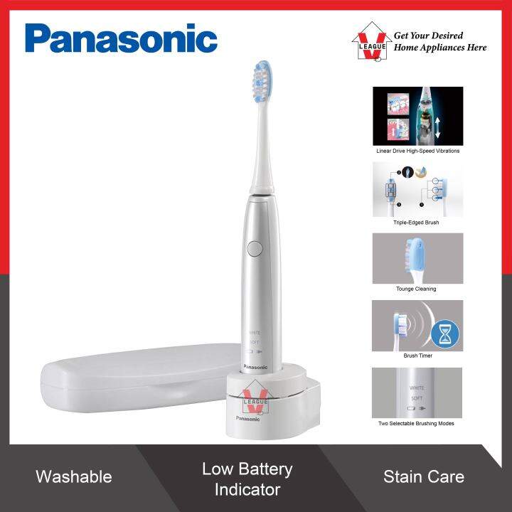 PANASONIC ELECTRIC TOOTHBRUSH RECHARGEABLE WHITE COLOUR (EWDL82W) Lazada
