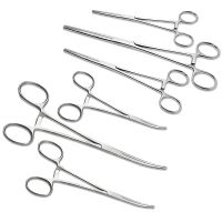 【YF】 1Pc Hemostatic Clamp Forceps Surgical Pliers Straight/Elbow Tips Needle