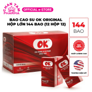 CHÍNH HÃNG Bao cao su OK không mùi original hộp 144 cái