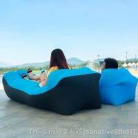 【YD】 Outdoor Inflatable Sofa Lazy Air Lounger Camping Sleeping Bed Floating Row With Packing