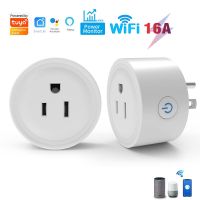 Tuya wifi US gauge metering smart socket mobile phone APP remote voice control timing switch smart plug 10A/16A AC250V Ratchets Sockets