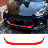 For-Suzuki Swift Sport Carbon Black Front Lip Stripes Decor Grille Auto Racing Styling Vinyl Decal Body DIY Wrap Car Accessories