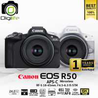 Canon Camera EOS R50 Kit RF-S 18-45 mm. F4.5-6.3 IS STM - รับประกันศูนย์ Canon Thailand 1ปี