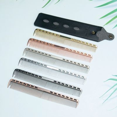 Anti-static Metal Hairdressing Combs Professional Space Aluminum Hair Comb Hair Cutting Dying Brush Barber Tool Salon Accessory Adhesives Tape