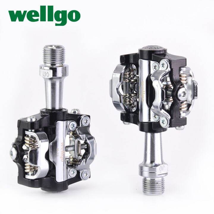 wellgo-อัลลอยอลูมิเนียมอัลตราไลท์-m19-mtb-ที่ปั่นจักรยานแบริ่งปิดผนึกคันเหยียบไร้คลิปอะไหล่รถจักรยานแป้นถีบจักรยาน-spd