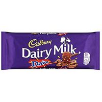 New products? (แพค2)แคดเบอรีแดรี่มิลค์ช็อกโกแลต 120 กรัม/Cadbury Dairy Milk Daim Chocolate 120g