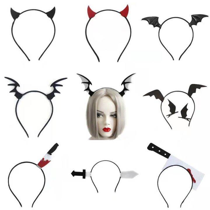 cw-2022-hair-hoop-gothic-horn-headband-veil-hairband-masquerade-accessories