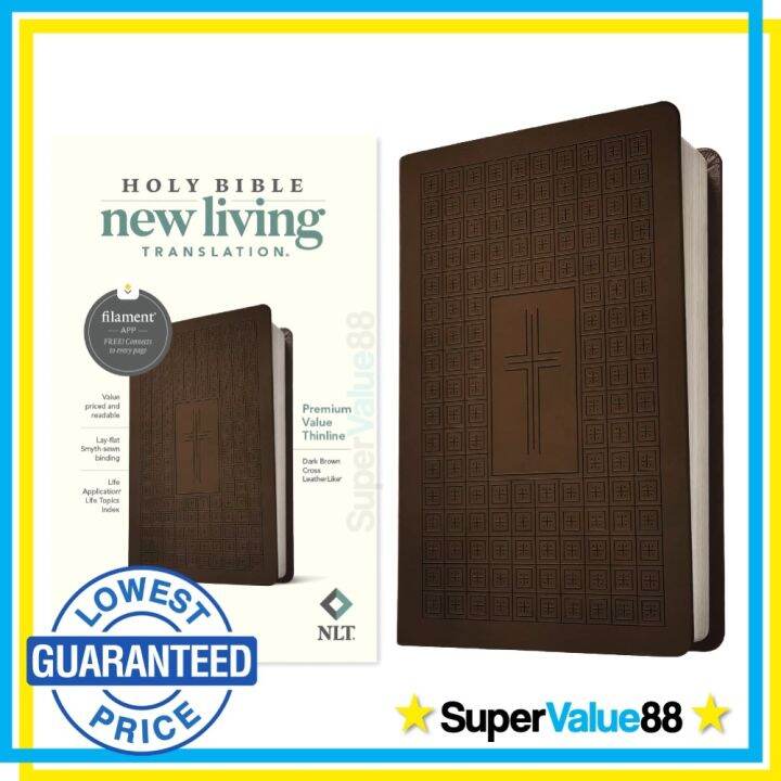 Nlt Premium Value Filament Bible Brown Leatherlike Thinline Edition