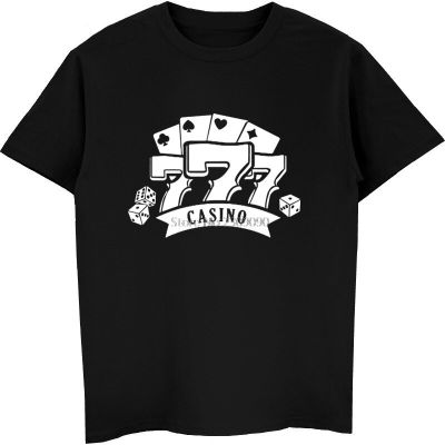 Casino Gambling Poker 777 Funny Print T-Shirt Men Cotton Short Sleeve T Shirt Hip Hop Tees Tops Harajuku Streetwear Fitness