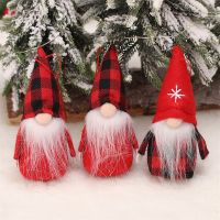 【CW】 3Pcs/set Christmas Gnomes Red Dolls Christmas Decorations for Home Navidad 2022 Xmas Tree Pendant Ornaments New Year 2023 Gift