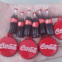 【YF】 5PCS Resin cola Bottle Cap Encantos Pingentes Acessórios Jóias Brinco Colar Keychain