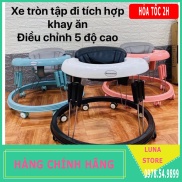 Xe tròn tập đi cho bé, Xe tập đi tròn cho bé cao cấp điều chỉnh 5 cấp độ