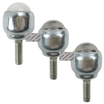 4Pcs Threaded Stem Bolt Stud Mounted 304 Stainless Steel Nylon Ball Transfer Conveyor Roller Wheel Furniture Protectors  Replacement Parts