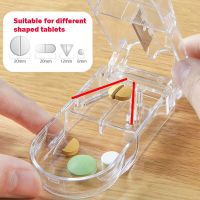 Medicine Pill Cutter Box Portable Drug Box Useful Grinder Splitter Medicine Pill Holder Tablet Cutter Splitter Divider Pill Case Medicine  First Aid S