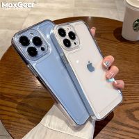 （ร้อน）เคสซิลิโคนใสนุ่มสำหรับ iPhone 14 12 13 11 Pro Max X Xs Xr 7 8 Plus SE คริสตัล TPU ยางเจลกันกระแทกกันชน