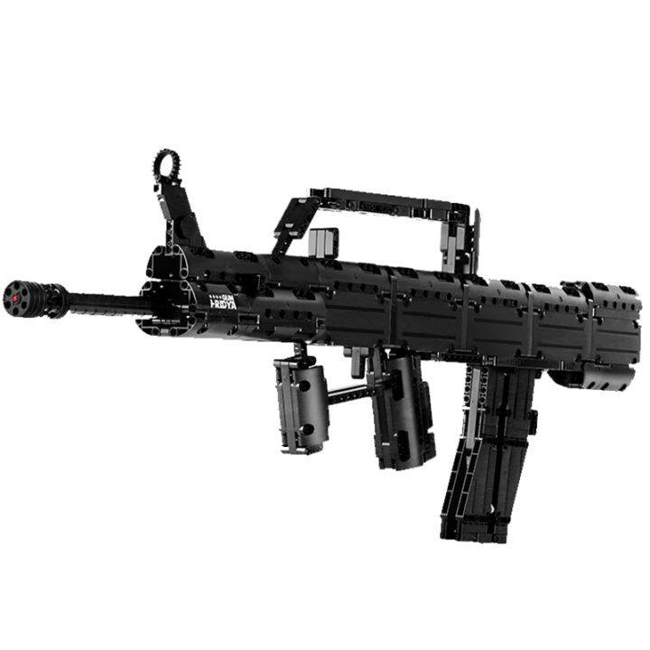 Building blocks eat chicken gun weapons educational boy Lego adult ...