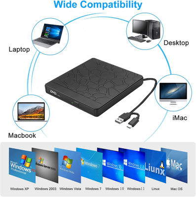 USB ไดรฟ์ภายนอก3.0/Type-C บางเฉียบภายนอก DVD RW CD Writer ไดรฟ์เครื่องเขียนอ่านออปติคัลไดรฟ์กับ Sd/tf และช่อง USB3.0ที่น่าเชื่อถือส่วนลดผลิตภัณฑ์ที่คุ้มค่า