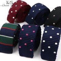 Men Knitted Tie Leisure Casual Dots 5cm Neckties For Man Woven Tie British Style Skinny Cravate For Wedding Party Knitting Ties