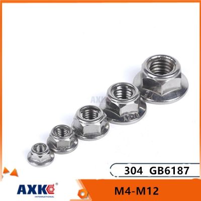 2/5 Buah M4-M12 304 Baja Tahan Karat Jenis Torsi Berlaku Semua Logam Masukkan Kacang Kunci Segi Enam dengan Flange Hex Diri GB6187