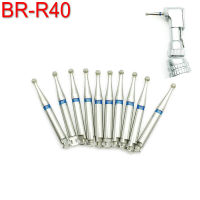 10Pcs Low Speed Dental Diamond Burs สำหรับ RA 2.35Mm Shank Handpiece Polisher Trimming หัวกลมเจาะ BR-R40