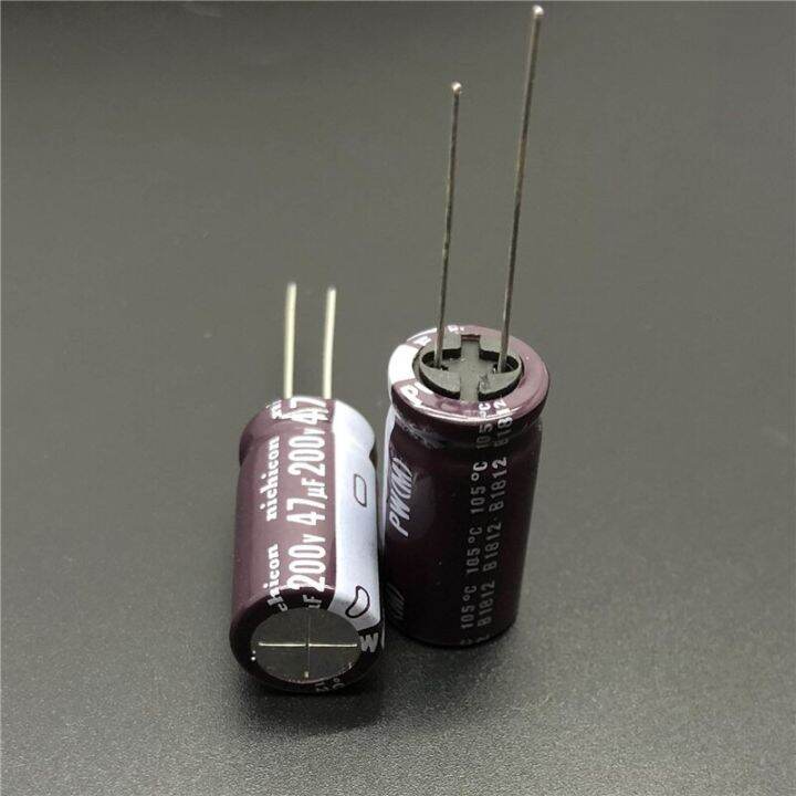 5pcs-50pcs-47uf-200v-nichicon-pw-series-12-5x25mm-low-impedance-long-life-200v47uf-aluminum-electrolytic-capacitor