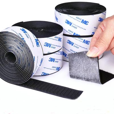 3Meter Strong Self Adhesive Hook and Loop Tape Cable Ties Strips Shoes Fastener Sticker Adhesive with Glue for DIY 16/20/30/50mm