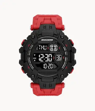 Skechers Women's Westport Quartz Metal and Silicone Sports Digital Watch