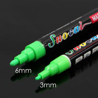 8 Colors Highlighter 3mm 6mm Fluorescent Liquid Chalk Marker Pen For School Art Painting Gift Stationery