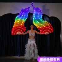 【YD】 Belly Accessories Silk Fans 1 pair Dancing Veil Performance Props costumes With Battery