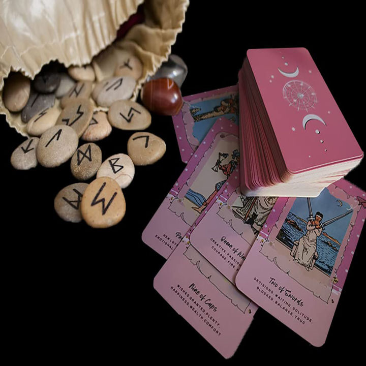 pink-tarot-card-เริ่มต้นการเรียนรู้ไพ่ทาโรต์กับคู่มือ-คำหลักบนบัตร-ขนาดใหญ่มาตรฐาน12x7ซม-การ์ดทำนายรุ่นภาษาอังกฤษ-ไพ่ยิปซี-ไพ่ออราเคิล-ไพ่ยิบซี-ไพ่ทาโร่-ไพ่ดูดวง-ไพ่ทาโรต์