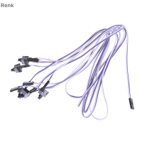 Renk 5pcs ซ่อม PC Power Momentary PUSH button SWITCH Connector CABLE