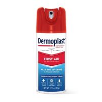 Dermoplast First Aid Spray, Analgesic &amp; Antiseptic Spray for Minor Cuts, Scrapes and Burns, สเปรย์ยาแก้ปวดและน้ำยาฆ่าเชื้อสำหรับบาดแผลเล็กน้อย, รอยถลอกและแผลไหม้ 2.75 ออนซ์