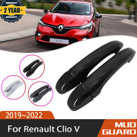 【cw】Car Scratch Proof Black Door Handle Exterior For Renault Clio Lutecia V MK5 BF 2019~2022 2021 Anti-dirty Sticker Car Accessorieshot