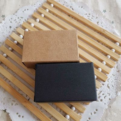 【YF】☼❡  5PCS Small Paper box brown cardboard handmade soap boxcraft paper gift boxesblack packaging box