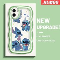 JIUMOO เคสสำหรับ VIVO Y15s Y15a เคส Y01ลายการ์ตูนแฮปปี้สติทซ์ลายคลื่นเคสโทรศัพท์ลวดลายขอบซิลิโคนน้ำแบบนิ่มดั้งเดิมเคสคลุมทั้งหมดตัวปกป้องกล้องถ่ายรูปเลนส์เคสฝาหลังเคสนิ่ม