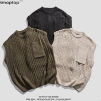 CODHaley Childe Vest wool knitted vest mens ins autumn pullover trend round neck top