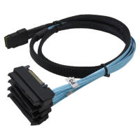 Internal Mini SAS 36P SFF 8087 to 4 SAS 29P SFF-8482 Cable with 15P SATA Power Splitter Cable Connector Computer Accessories 1M sensible