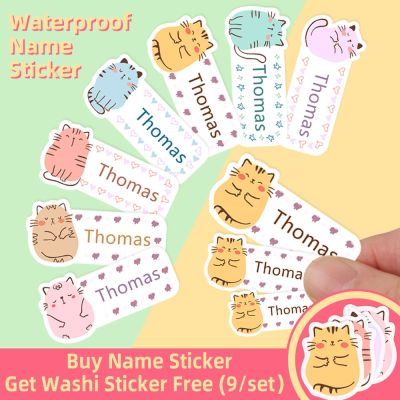 hot！【DT】☽  Custom Iron on Name Sticker for Kids School Clothing Tags Transparent Label Personalized Child Washi Stickers