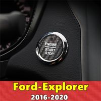 ✻ For Ford Explorer Car Engine Start Stop Button Cover Real Carbon Fiber Sticker 2016 2017 2018 2019 2020