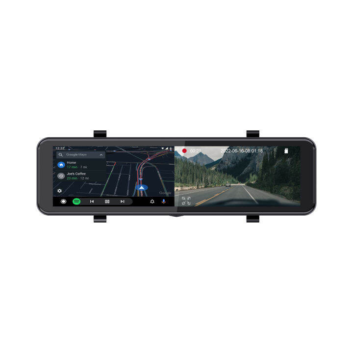 Coral Vision R9 Mirror 4K Dashcam Wireless Android Auto Apple Carplay