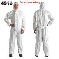 4510 Safety protective clothing white With a hat Disposable protective clothing dust-proof Painting Clean clean clothes