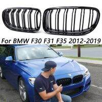 Car Double Slat Gloss Black Kidney Grill Grilles Front Grille for BMW 3 Series F30 F31 F35 2012 2013 2014 2015 2016 2017 2018