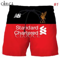 HX Liverpool F.C.3D กางเกงขาสั้นลายทาง s