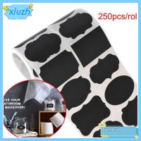 XIUZH 250pcs/roll ครัว เครื่องเทศ ขวดแยม ป้ายกระดานดำ ปากกามาร์กเกอร์ แท็กขวด สติ๊กเกอร์ฉลาก