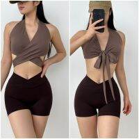 Spot Sexy Internet Celebrity Strap Sports Underwear Female Dance Deep V -Neck Yoga Bras Fitness Vest 1010